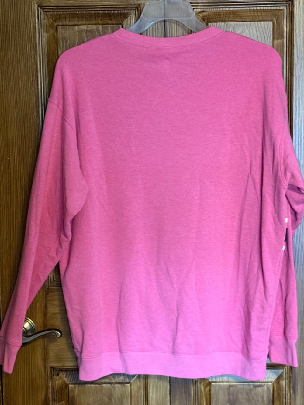 PINK Victoria's Secret Oversized Crewneck Sweatshirt with Black & White Stripes - Picture 2 of 5